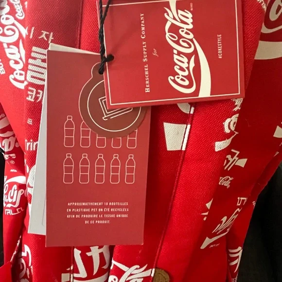 NWT Herschel Supply Company X Lawson Red Coca-Cola Backpack - Picture 4 of 9
